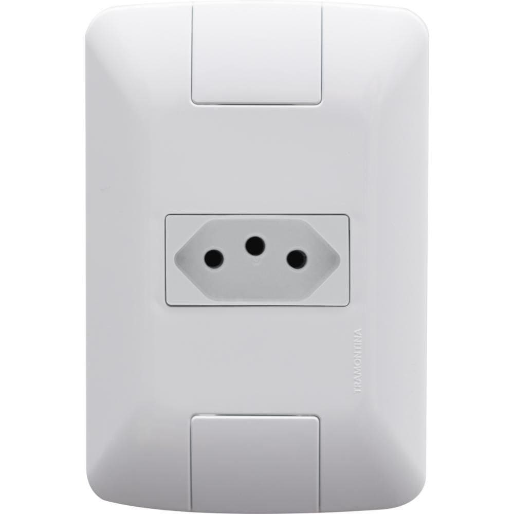 Kit 8 Conj 4x2 Tomada 2p+t Tramontina Aria 20a 250v Branco