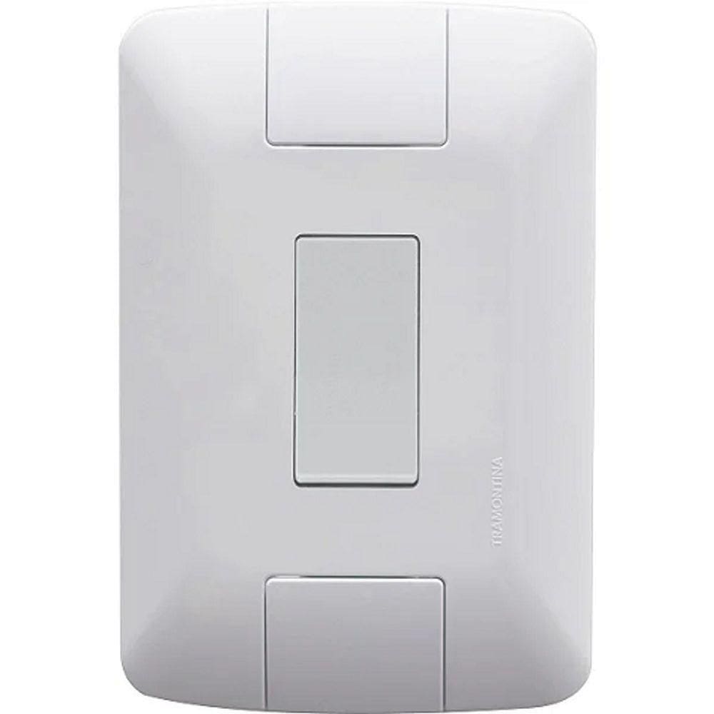 Conjunto Placa Com 1 Interrupitor Simples 6a Aria Branca - Tramontina