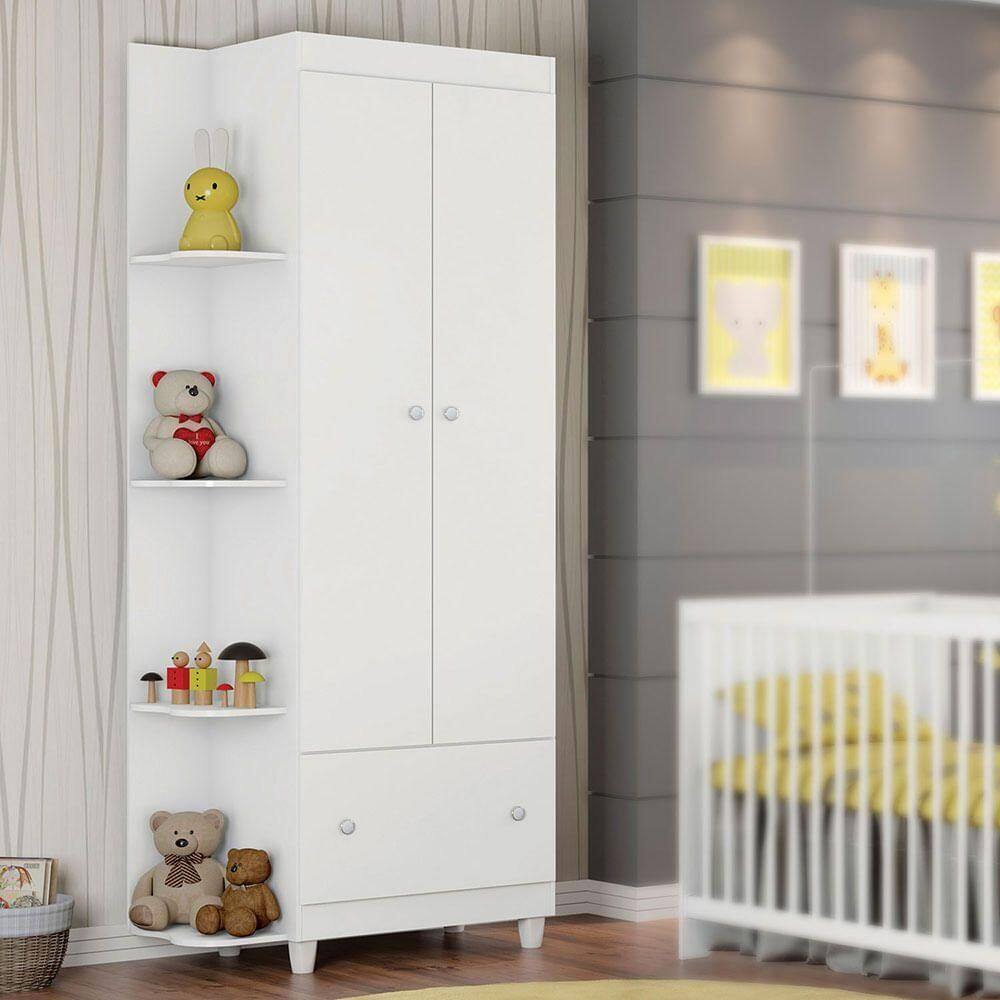 Guarda Roupa Infantil Gutti 2 Portas Flex 3 Cores Em 1