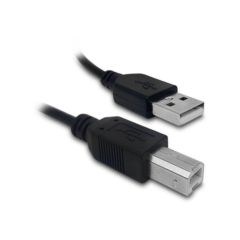 Cabo Usb Para Impressora Pluscable, Sem Filtro, 2 Metros, Preto - Pc-usb1801