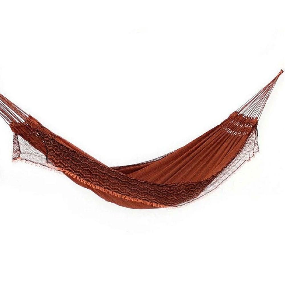 Rede De Dormir Jeans Life Laranja Com Preto