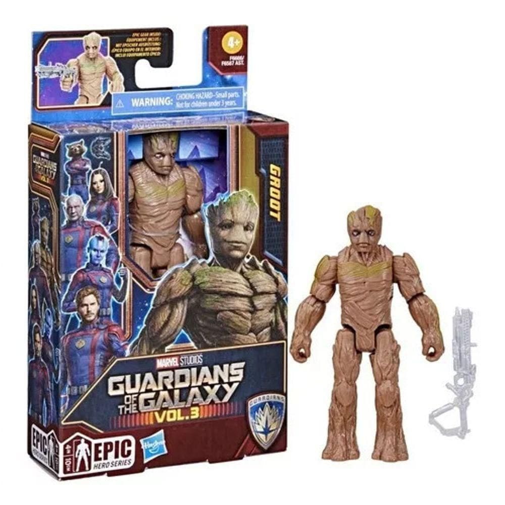 Boneco Marvel Guardiões Da Galáxia Vol.3 Groot 10cm - Hasbro F6666