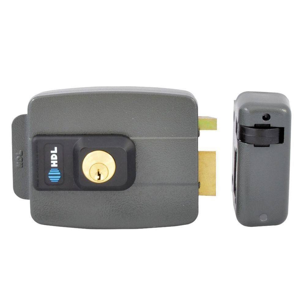 Fechadura Eletrica Hdl C-90 Dupla Estilo na cor Cinza