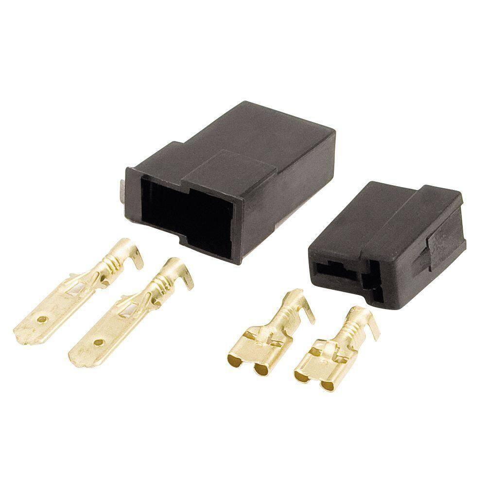 Conector Permak 2 Vias Quadrado Com Terminais Kit 4 Pecas (embalagem Com 10 Kits)