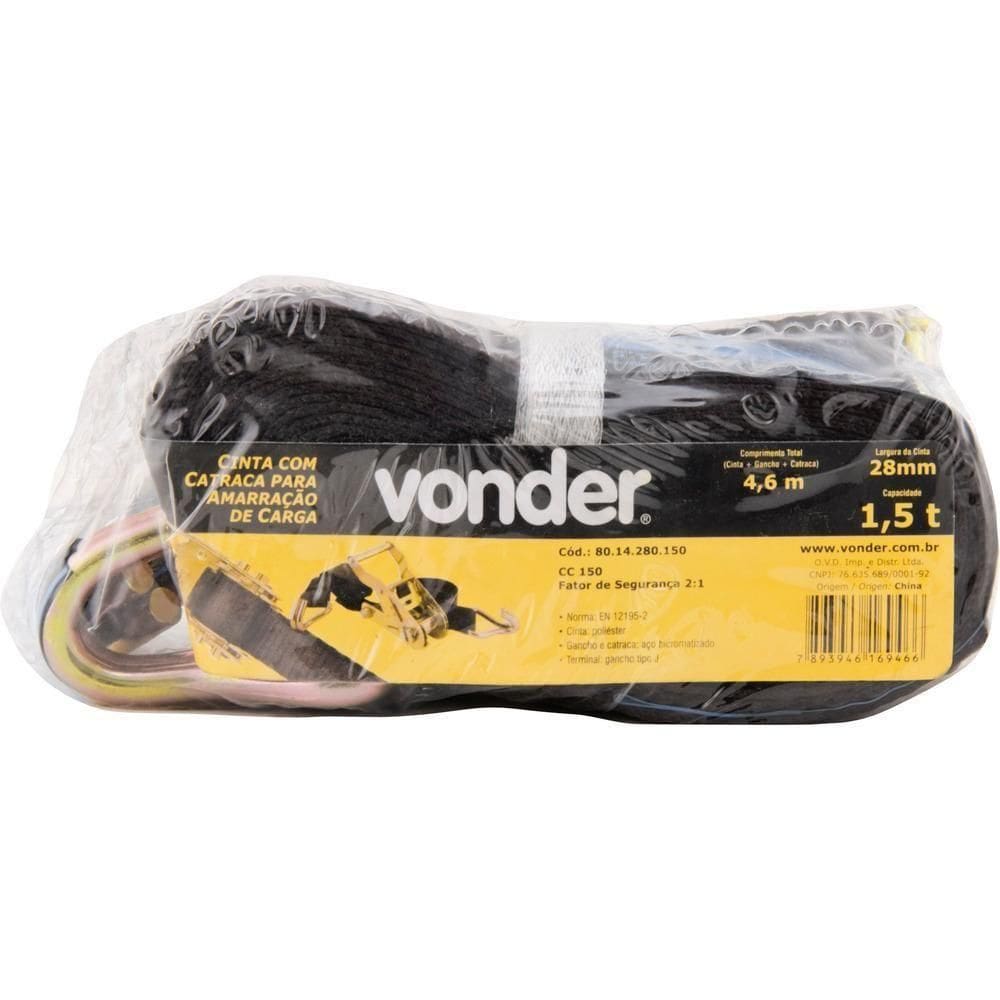 Cinta P- Amarração De Carga C- Catraca 1,5tx4,6m 28mm Cc150