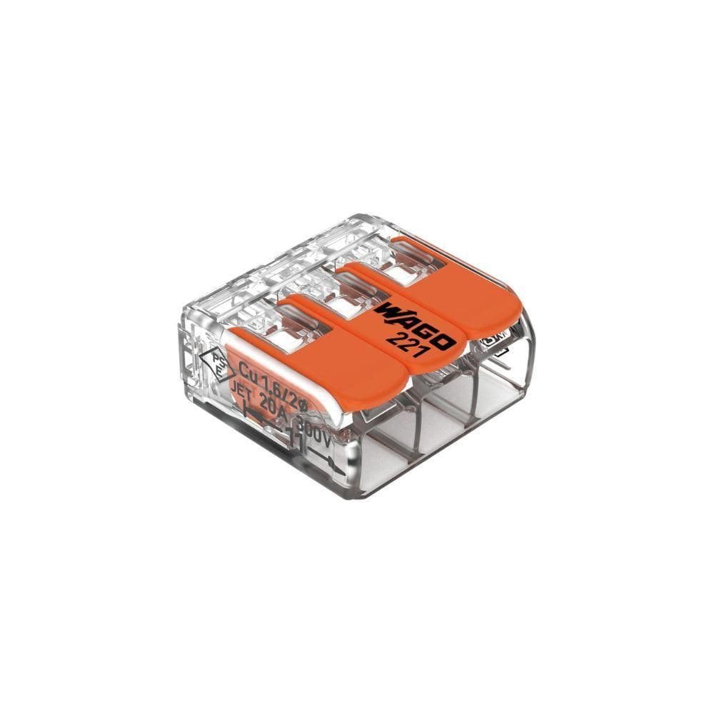 Conector Emenda 4mm 3 Polos 221-413 - Wago