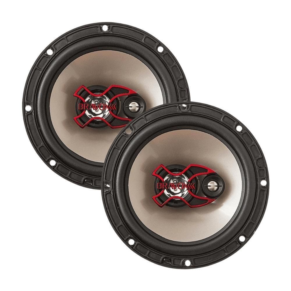 Par Alto Falante Triaxial Bravox 6 Polegadas B3x60x 100w Rms