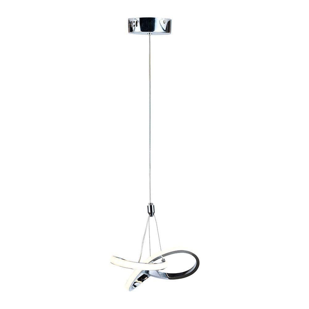 Lustre Pendente Taschibra Dubai Led Bivolt Cromado 3000k Luz Amarela 15050995