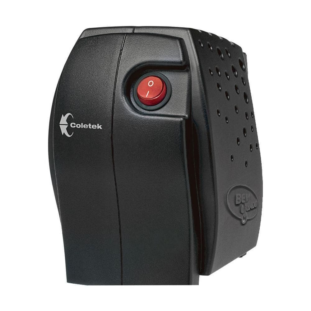 Estabilizador 300va Coletek, Monovolt 115v, 4 Tomadas, Preto - Es-300va-m