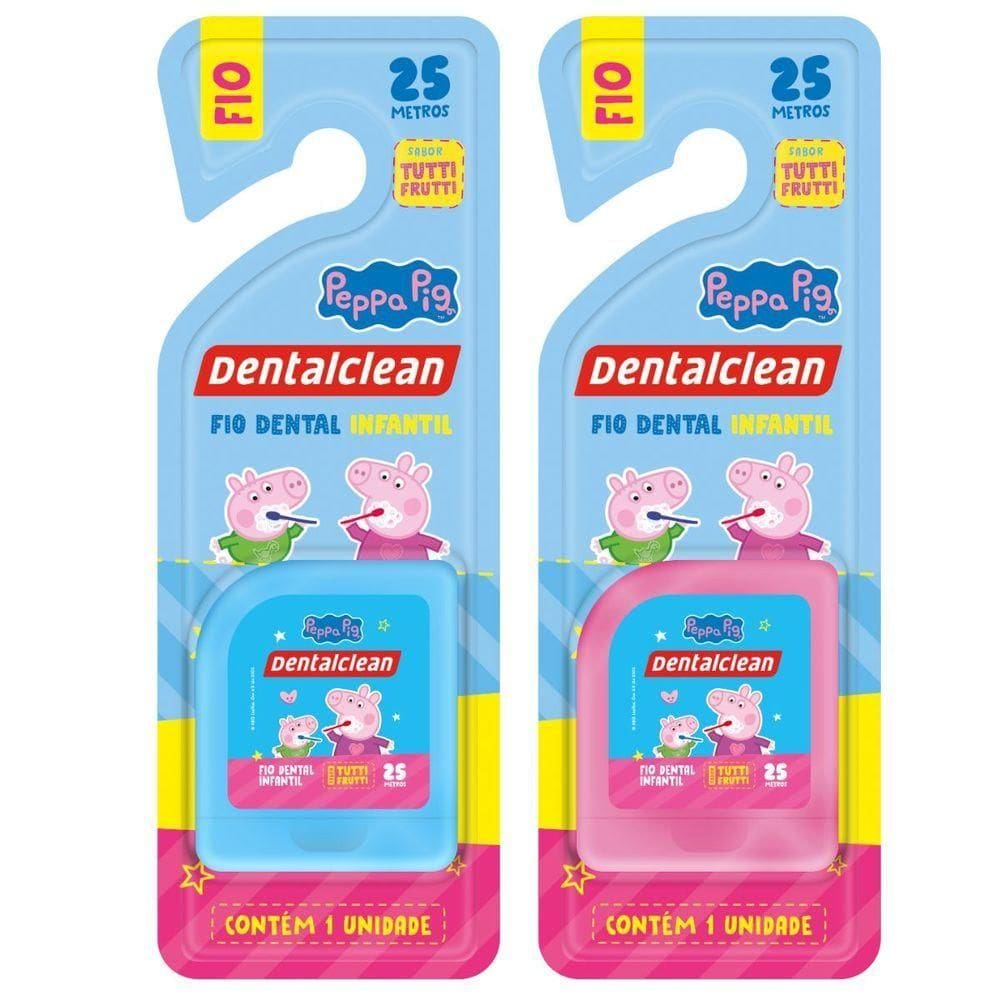 Fio Dental Infantil Peppa Pig Tutti Frutti 25m - Dentalclean