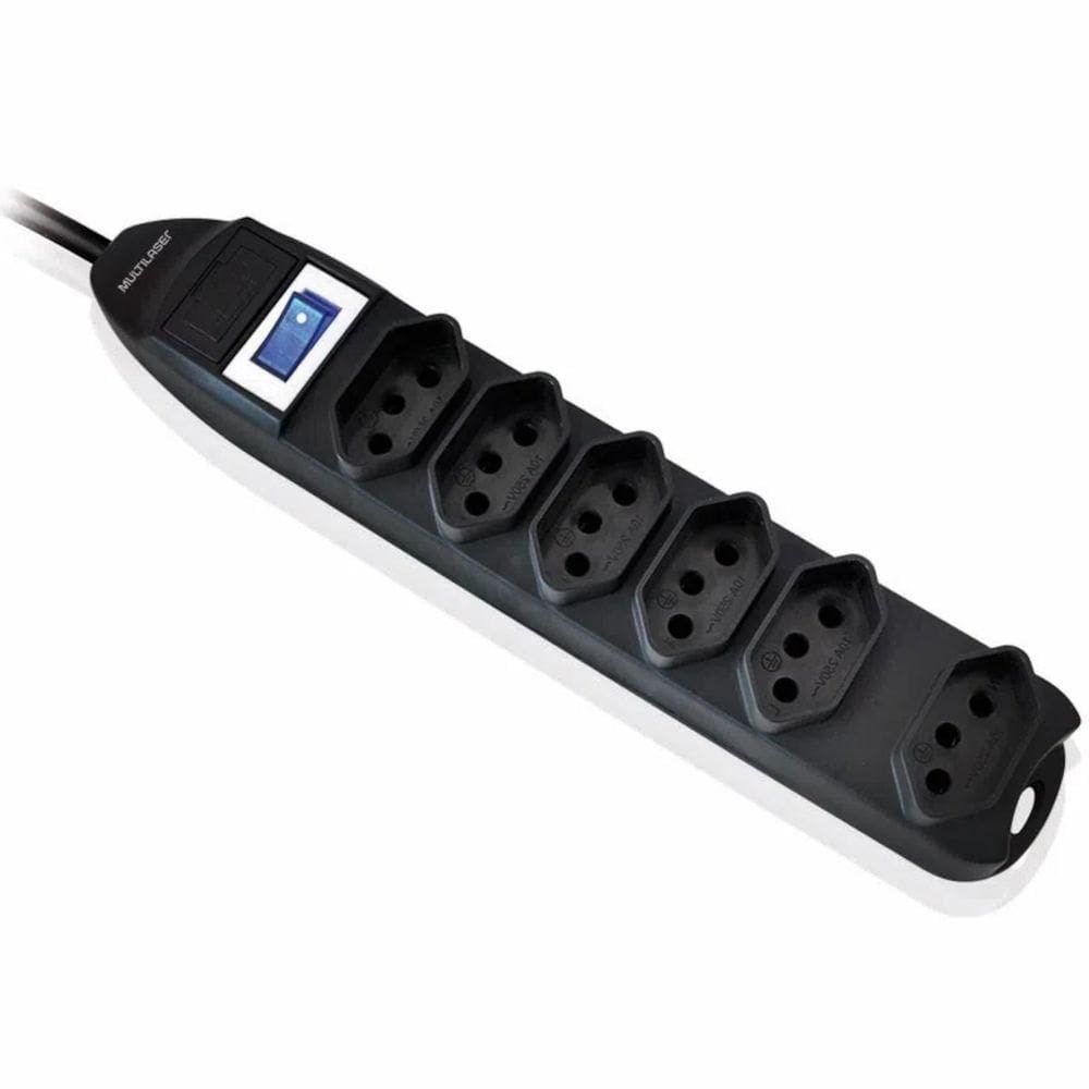 Filtro De Linha 6 Tomadas Linear Preto - Wi221
