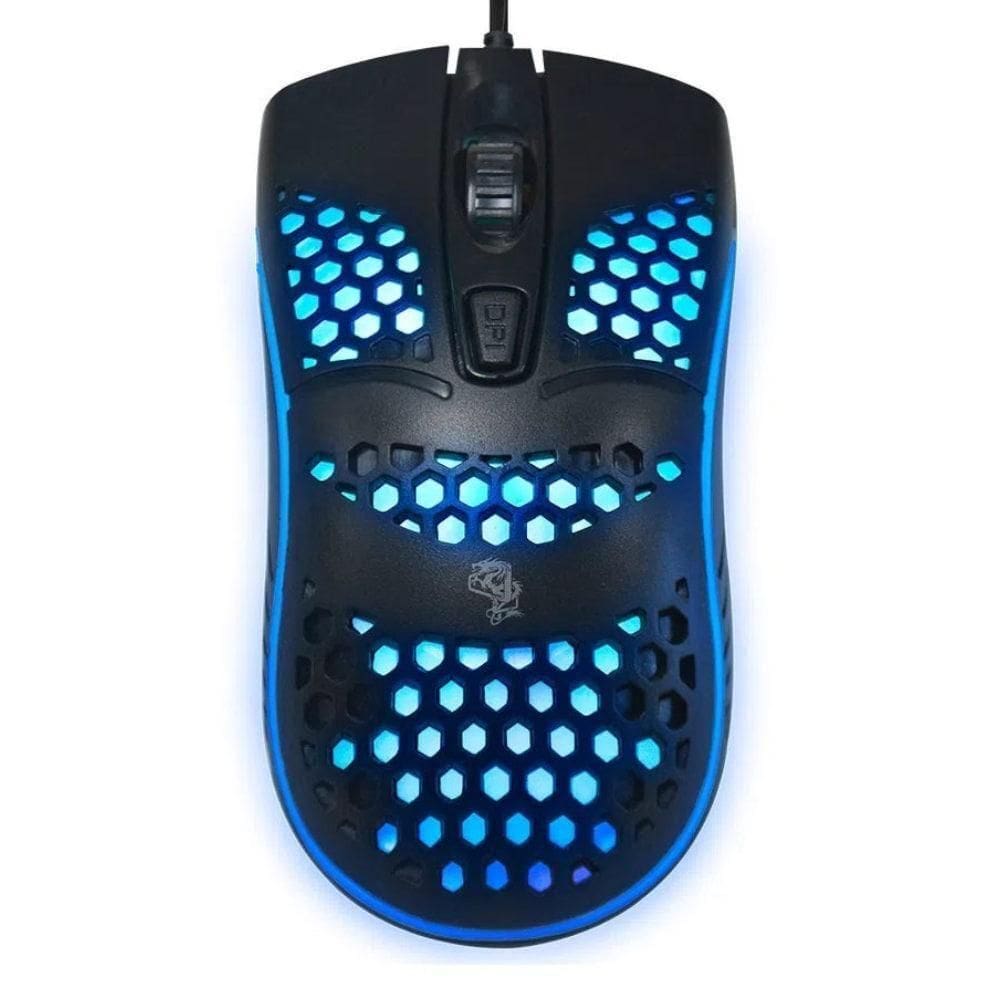 Mouse Gamer Elg Dragon War Light Preto