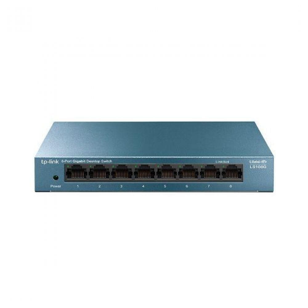 Switch 08 Portas Tp-link Ls108g Gigabit 10/100/1000mbps