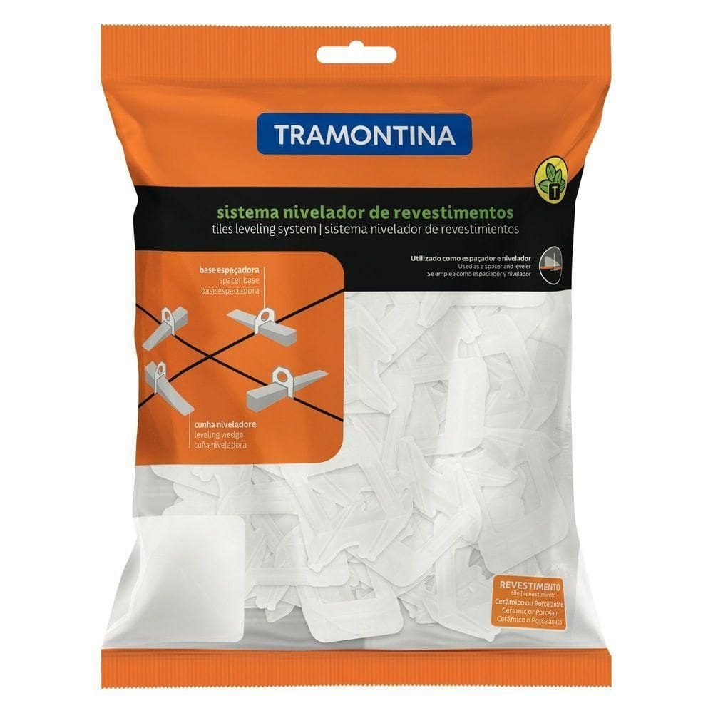 Base Espaçadora Plástica Tramontina Larga 1,5mm Saco 50 Un Flex Eco Tramontina