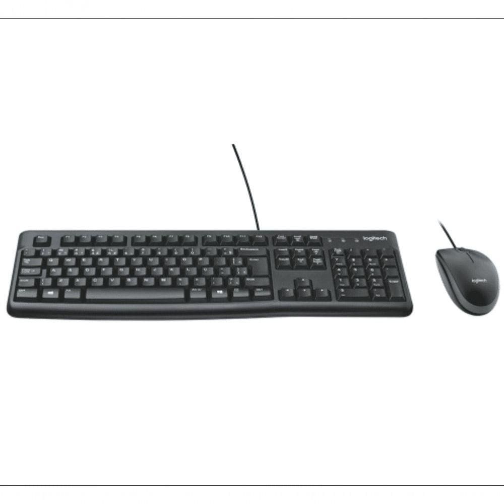 Combo Teclado E Mousecom Fio Logitech Mk120 - 920-004429 Preto