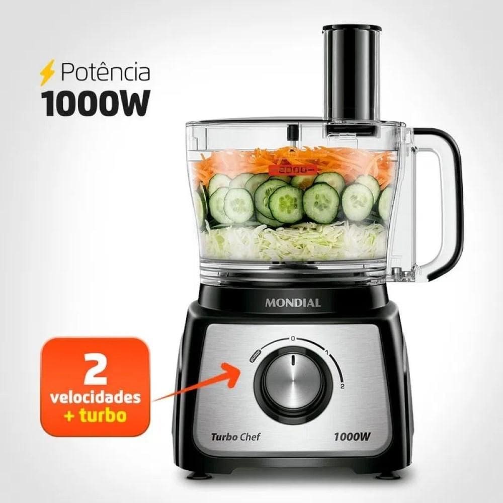 Multiprocessador Turbo Chef Mondial 7 em 1 MPN-01-BE Preto 220V