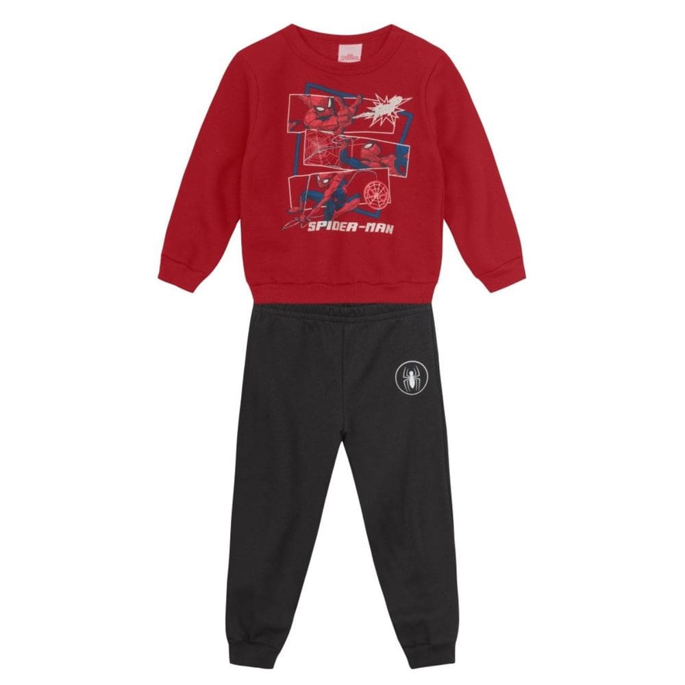 Conjunto Moletom Menino Homem-Aranha Metalizado - Brandili