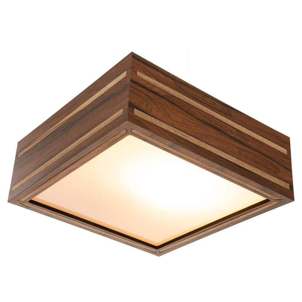 Luminária Decorativa Madeira Plafon Ilhota Nog 40Cm