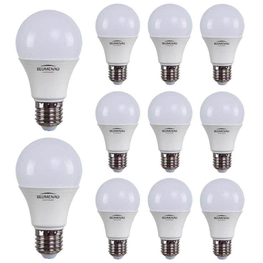 Kit 20 Lâmpadas Led Bulbo A60 15W E27 Bivolt 3000K Quente