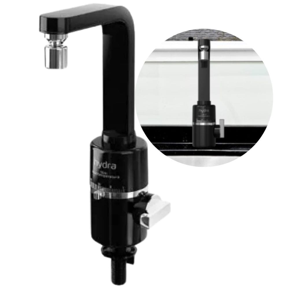 Torneira Mult Slim 4T Bancada 5500W 220V Preta Hydra