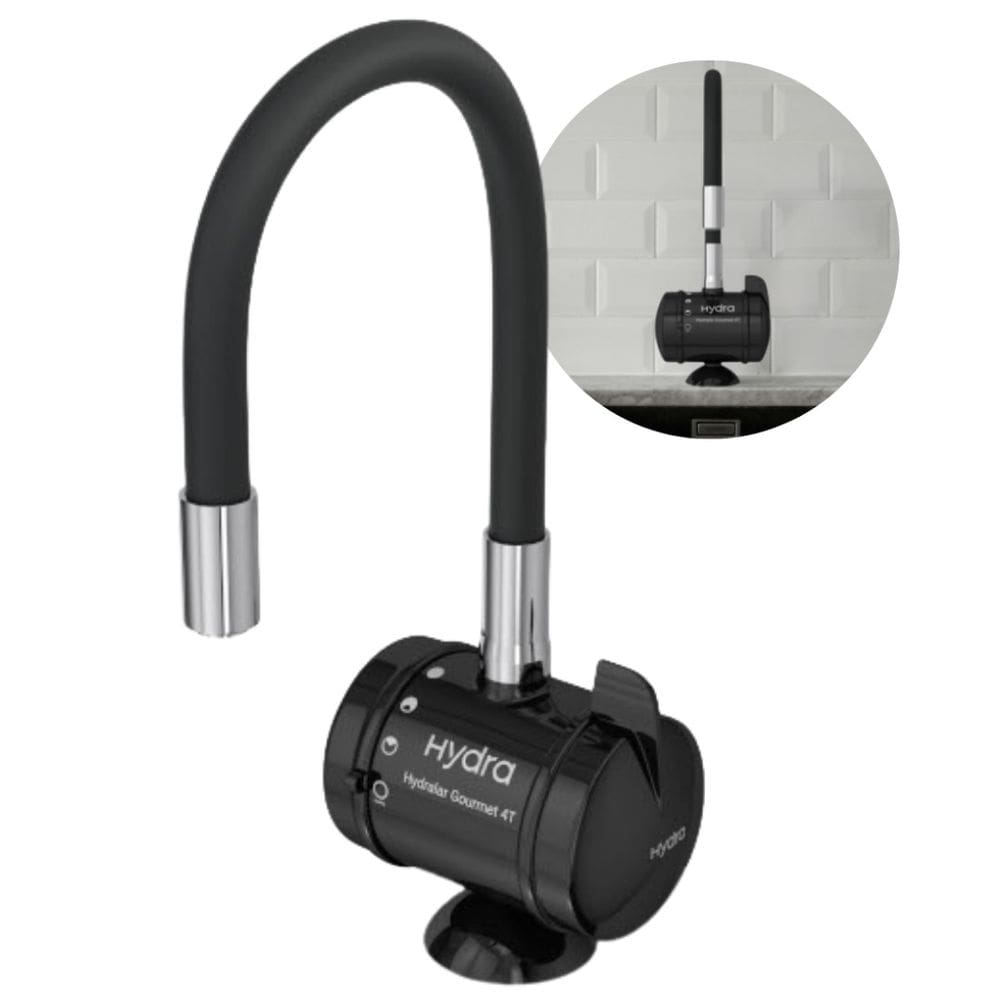 Torneira Hydralar 4T Bancada Flex 5500W 220V Preta Hydra