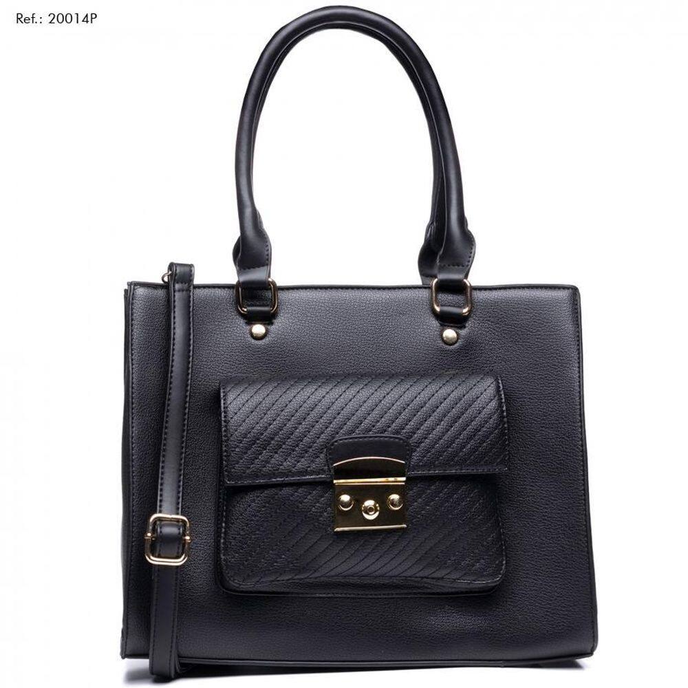 Bolsa Feminina Napa Caramelo Linda Preta