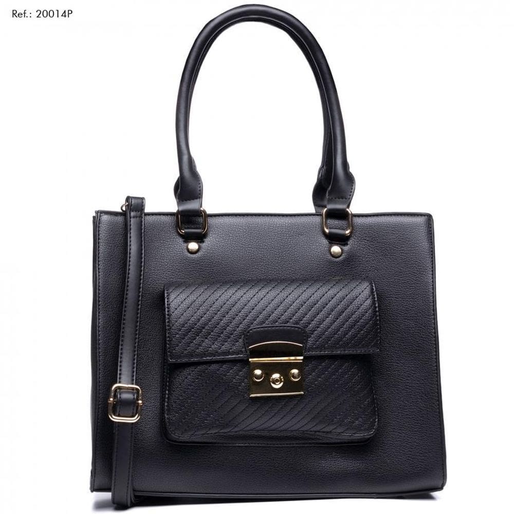 Bolsa Feminina Napa Caramelo Linda Preta