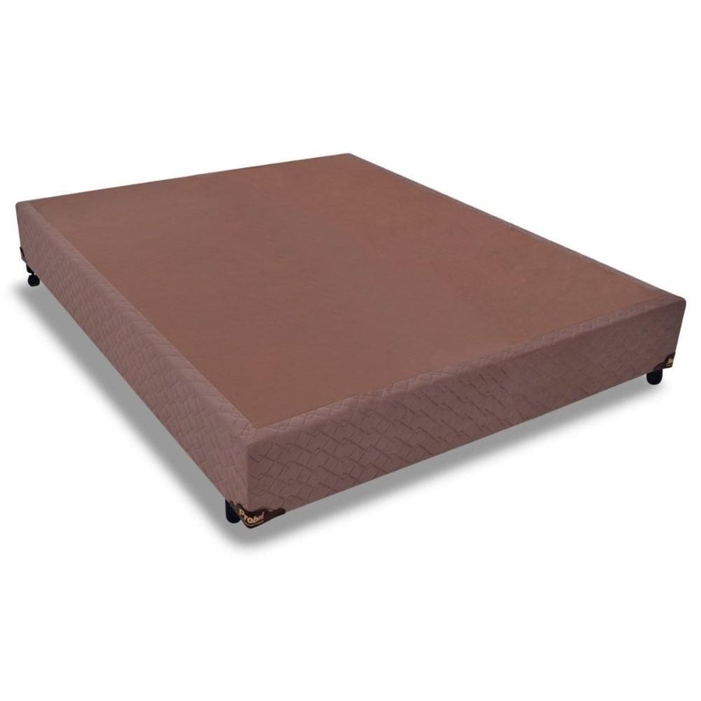 Cama Box Base Casal Universal Suede Brown (138x188x26) - Probel