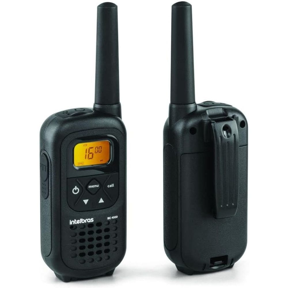 Rádio Comunicador Intelbras RC 4002 Par 26 Canais Até 20Km Preto
