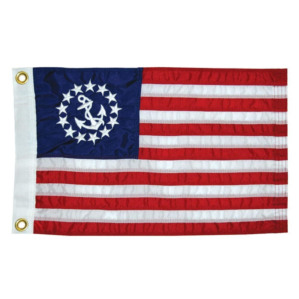 Bandeira de iate feita sob medida nos EUA, 16x24 cm, nylon de qualidade marítima