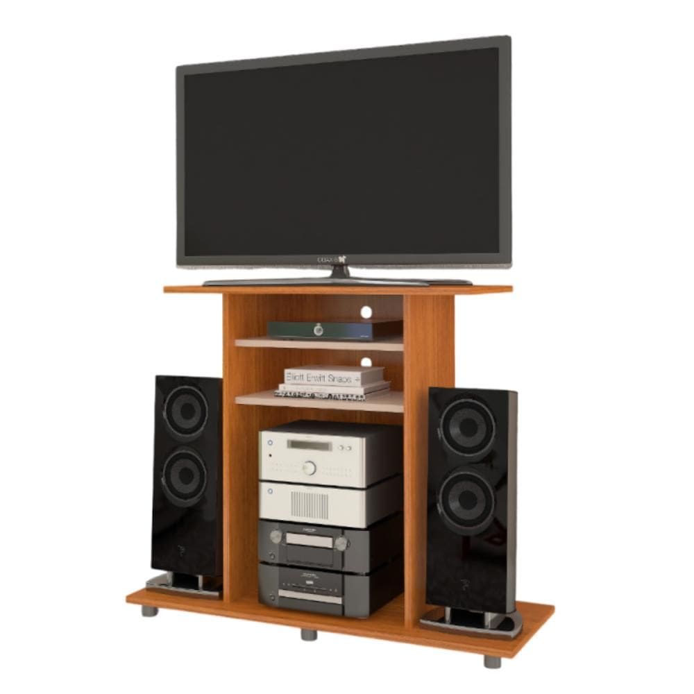 Rack para TV até 32 Polegadas 2 Prateleiras Cipó 90cm Cinamomo/Off White - JCM Movelaria