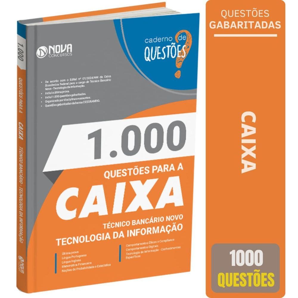 Caderno Questões Gabaritadas A Caixa 2024 Técnico Bancário