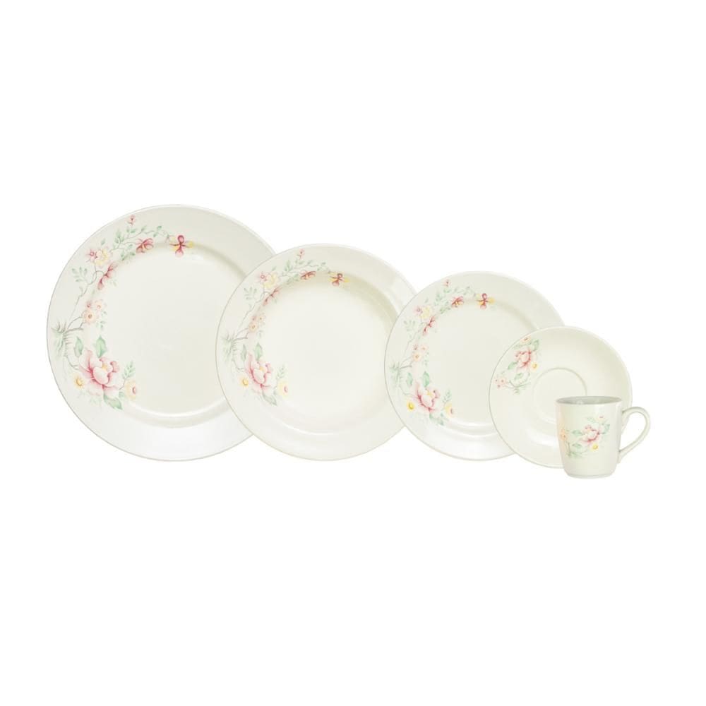Jogo de Jantar Primavera Suave 30 Peças Porcelana Schmidt