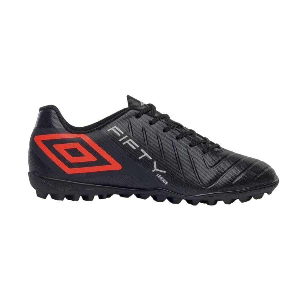 Chuteira Society Fifty Vi League U01fb00325-102 - Preto/Coral 38