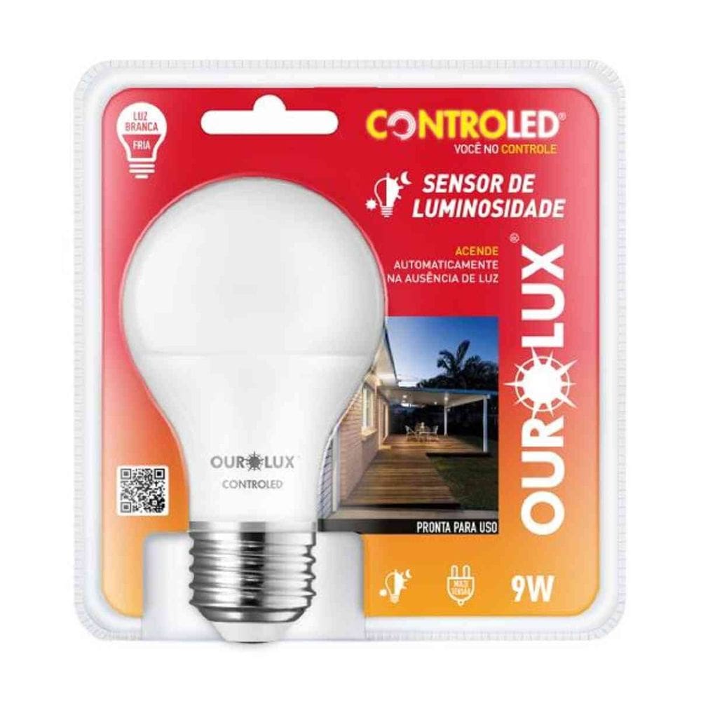 Lâmpada Controled Sensor Luminosidade 6500K (Luz Fria)
