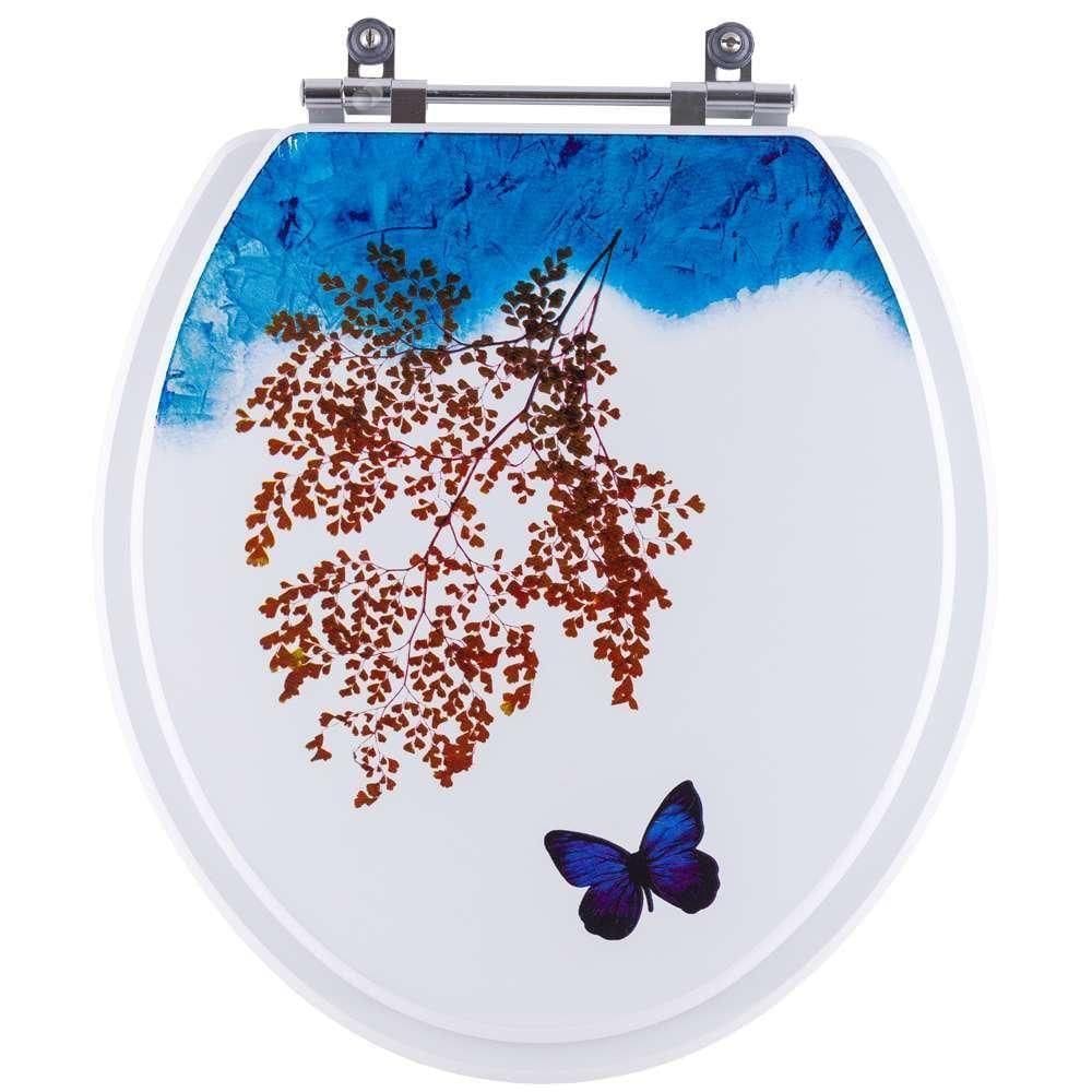 Assento Sanitario Decorado Borboleta Ravena Para Vaso Deca