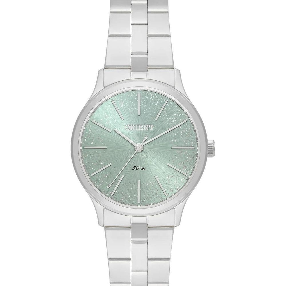 Relógio Orient Feminino Fbss0143 G1Sx Prateado Fundo Cinza