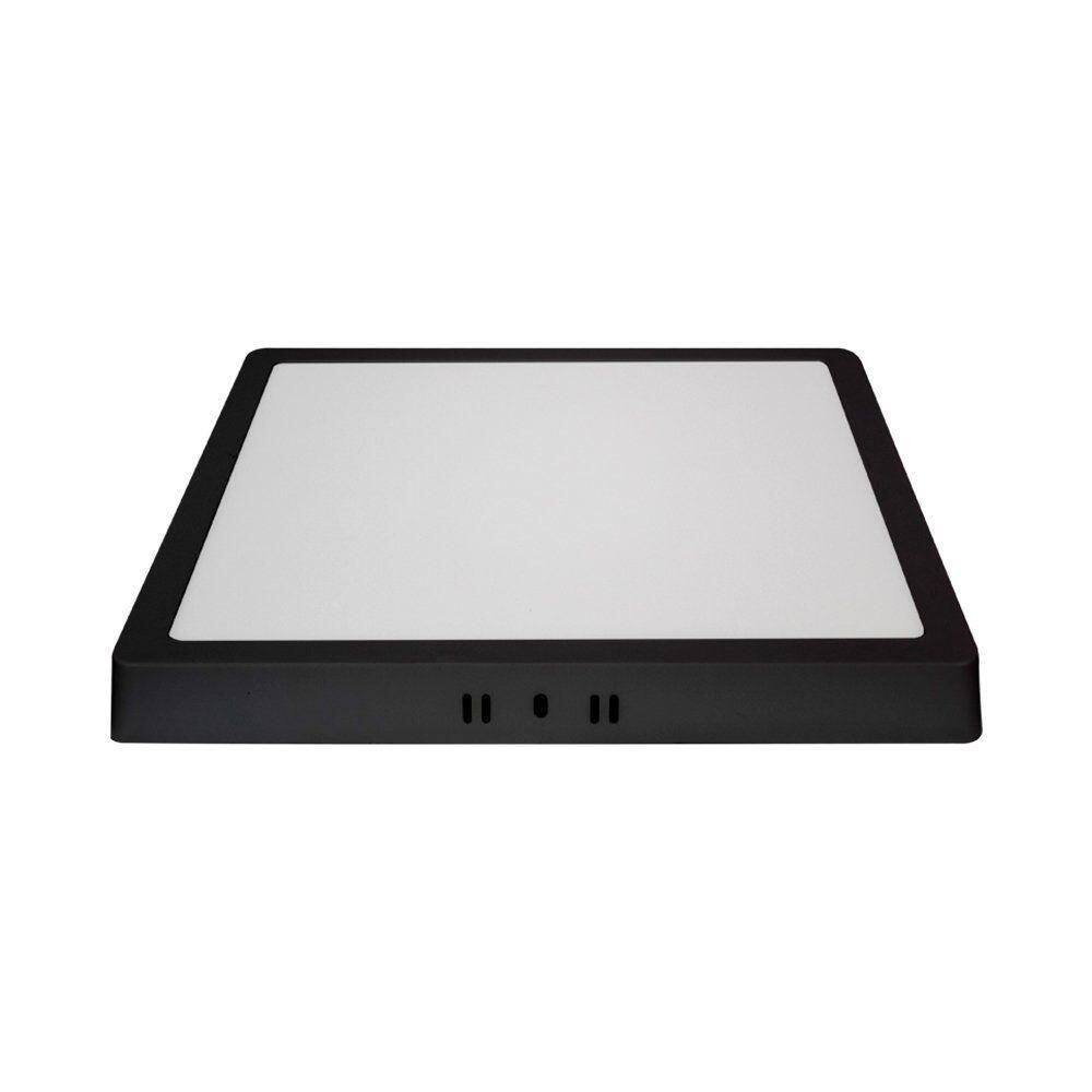 Painel Led Sobrepor Preto 24w 3000k 30x30 - Blumenau