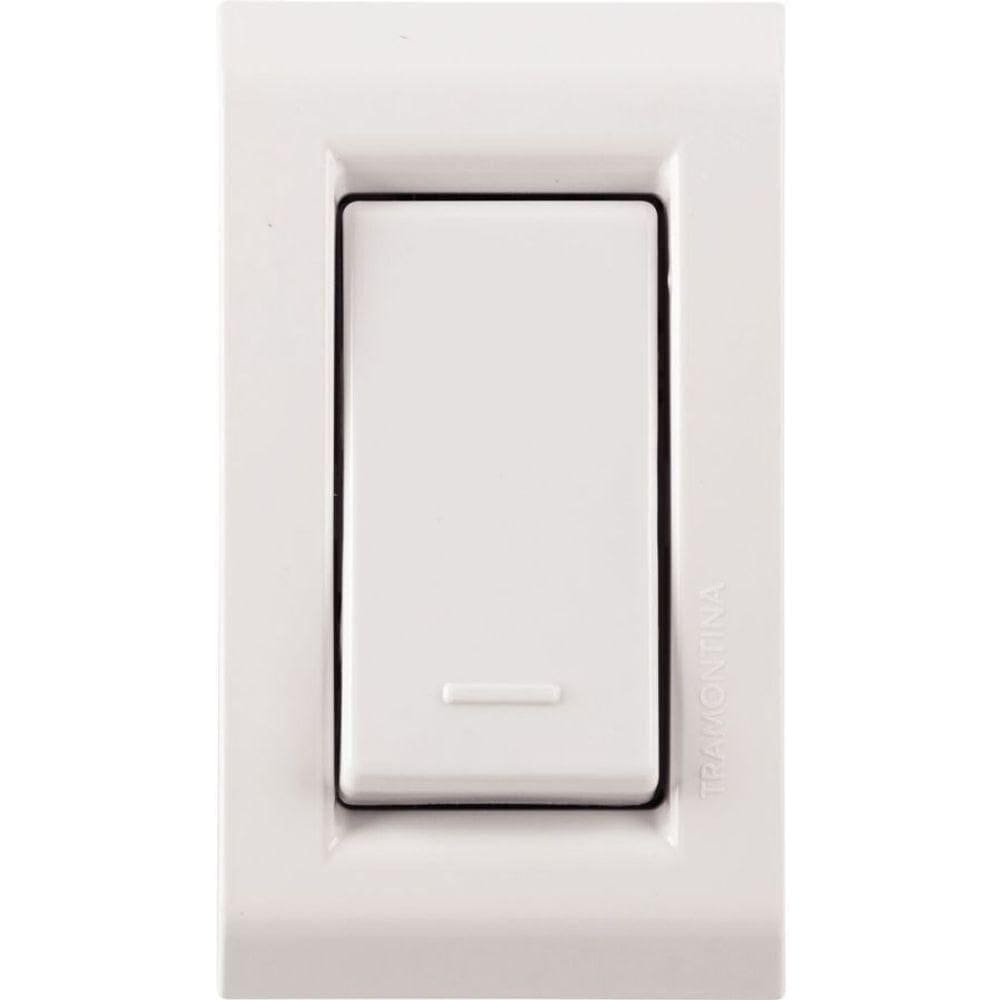 Conjunto Para Móvel 1 Interruptor Simples 10 A Tramontina Liz Branco