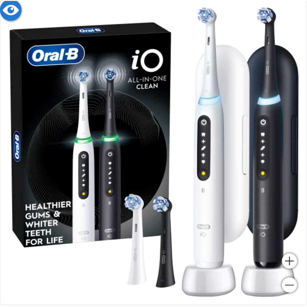 Escova de dentes Oral-B iO Complete Clean Recarregável, pacote com 2 unidades