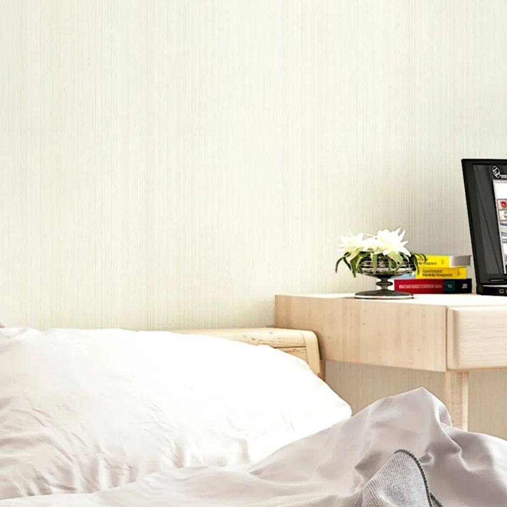 Papel De Parede Colorkey Aspecto Têxtil Branco Col1064