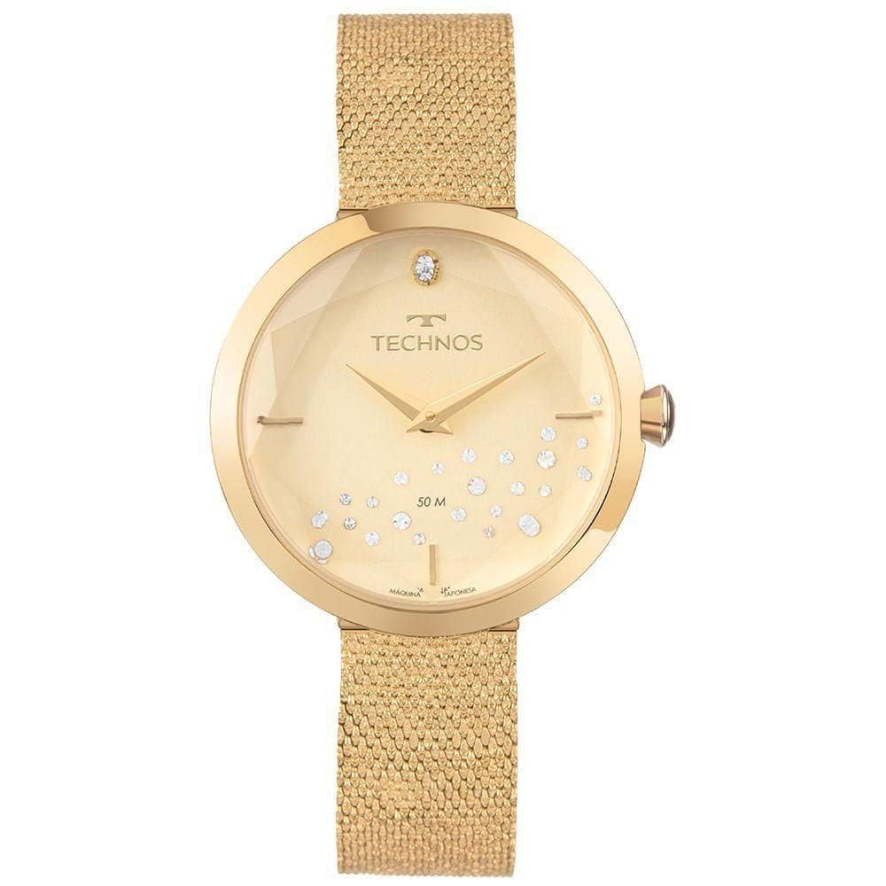 Relógio Technos Feminino Crystal Dourado - Vx50aq-1d
