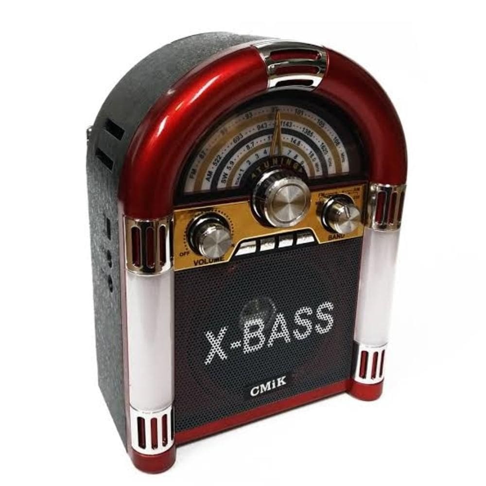 Mini Jukebox Retro Bluetooth Am/Fm, Usb, Sd, Mp3, Led