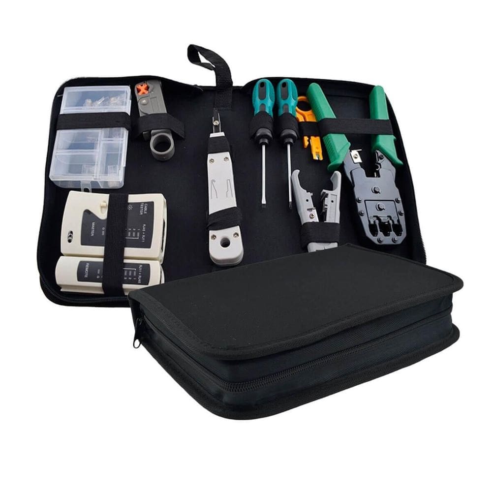 Kit Ferramentas De Rede Estojo Para Manutenção Cabos De Rede