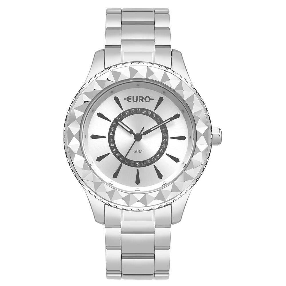 Relógio Euro Feminino Glitz Prata - Eu2036yut-4k