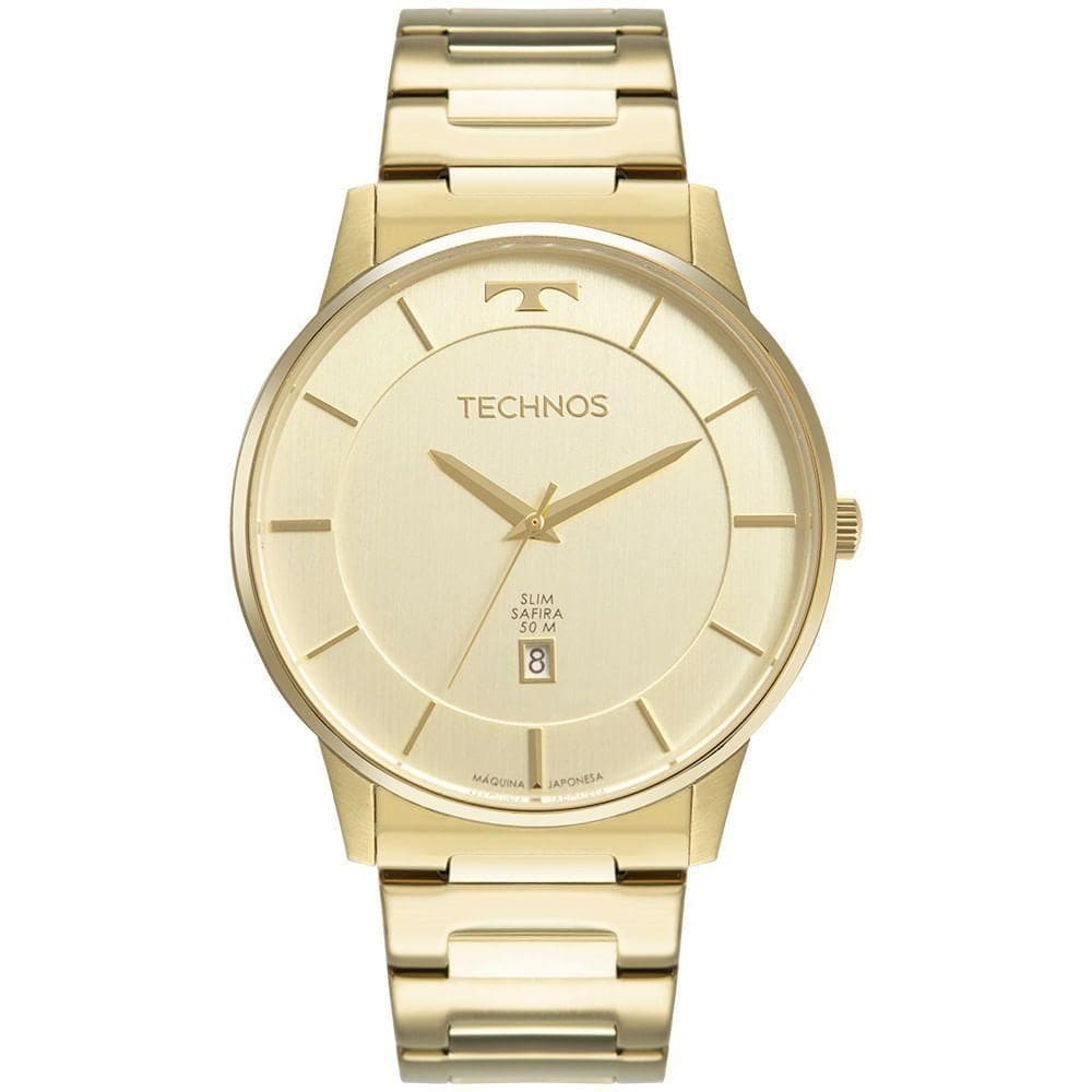 Relógio Technos Masculino Slim Dourado - Gm10yp-1x Gm10yp-1x