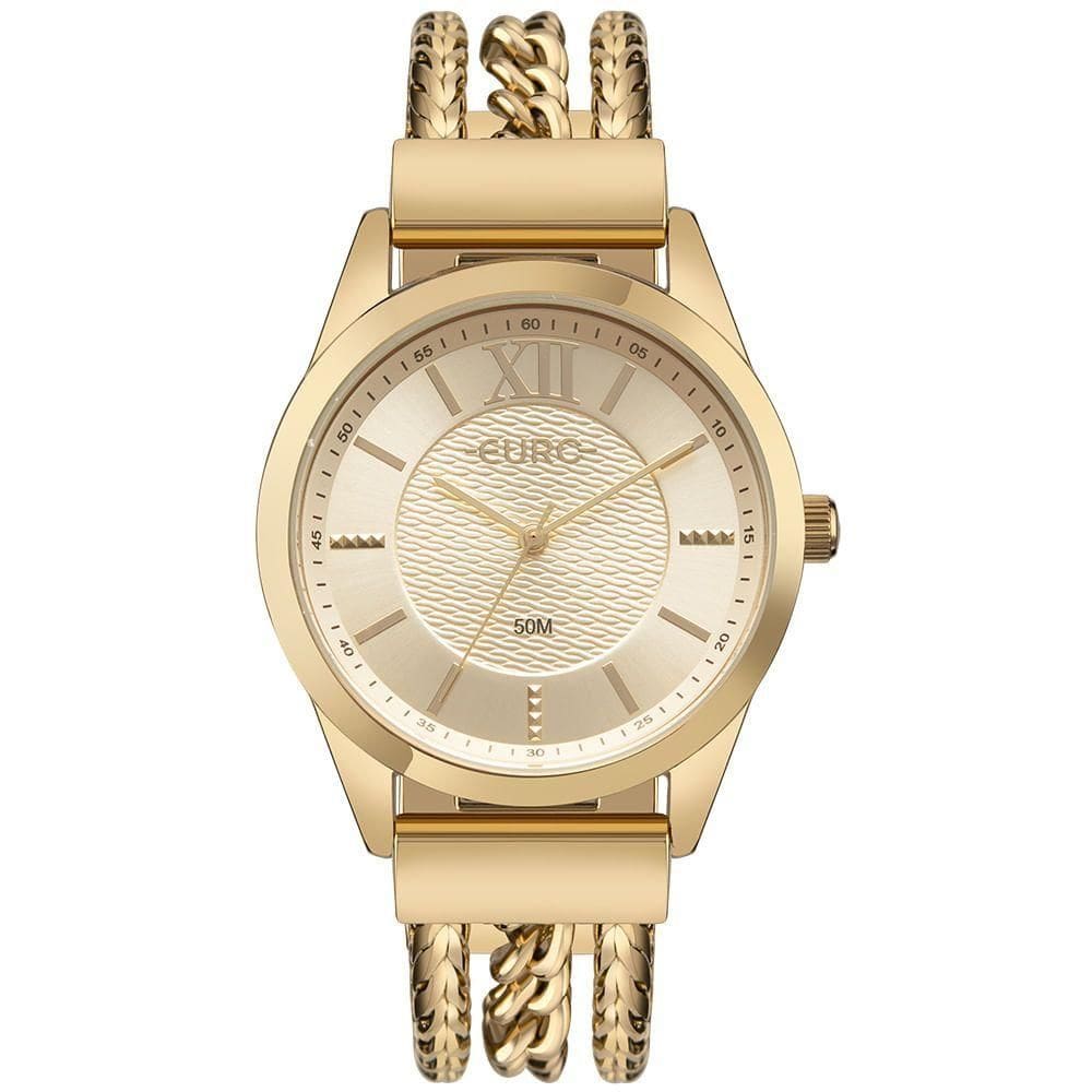 Relógio Euro Feminino Chains Dourado - Eu2035ywr-4d Eu2035ywr-4d