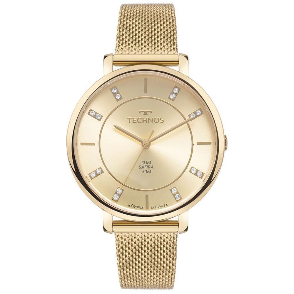 Relógio Technos Feminino Slim Dourado - Gl32ar-1x Gl32ar-1x