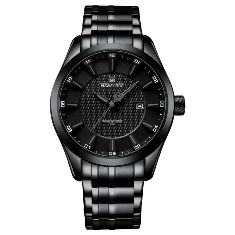 Relógio De Pulso Masculino Data Automática De Aço Inoxidável Esportivo Impermeavel Preto