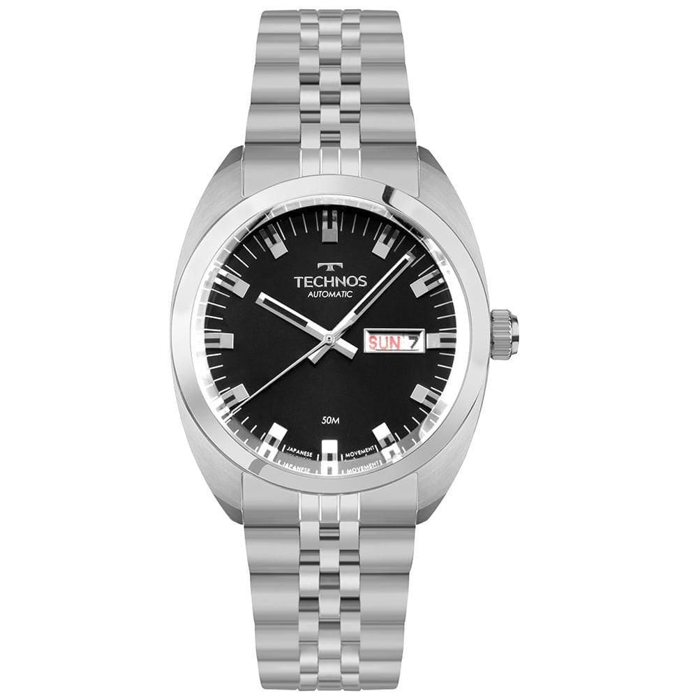 Relógio Technos Masculino Automatico Prata - 8205oo-1p 8205oo-1p